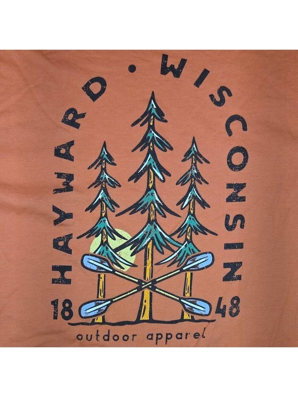 Men's Prairie Mountain Orange Hayward Wisconsin Hoodie XXL